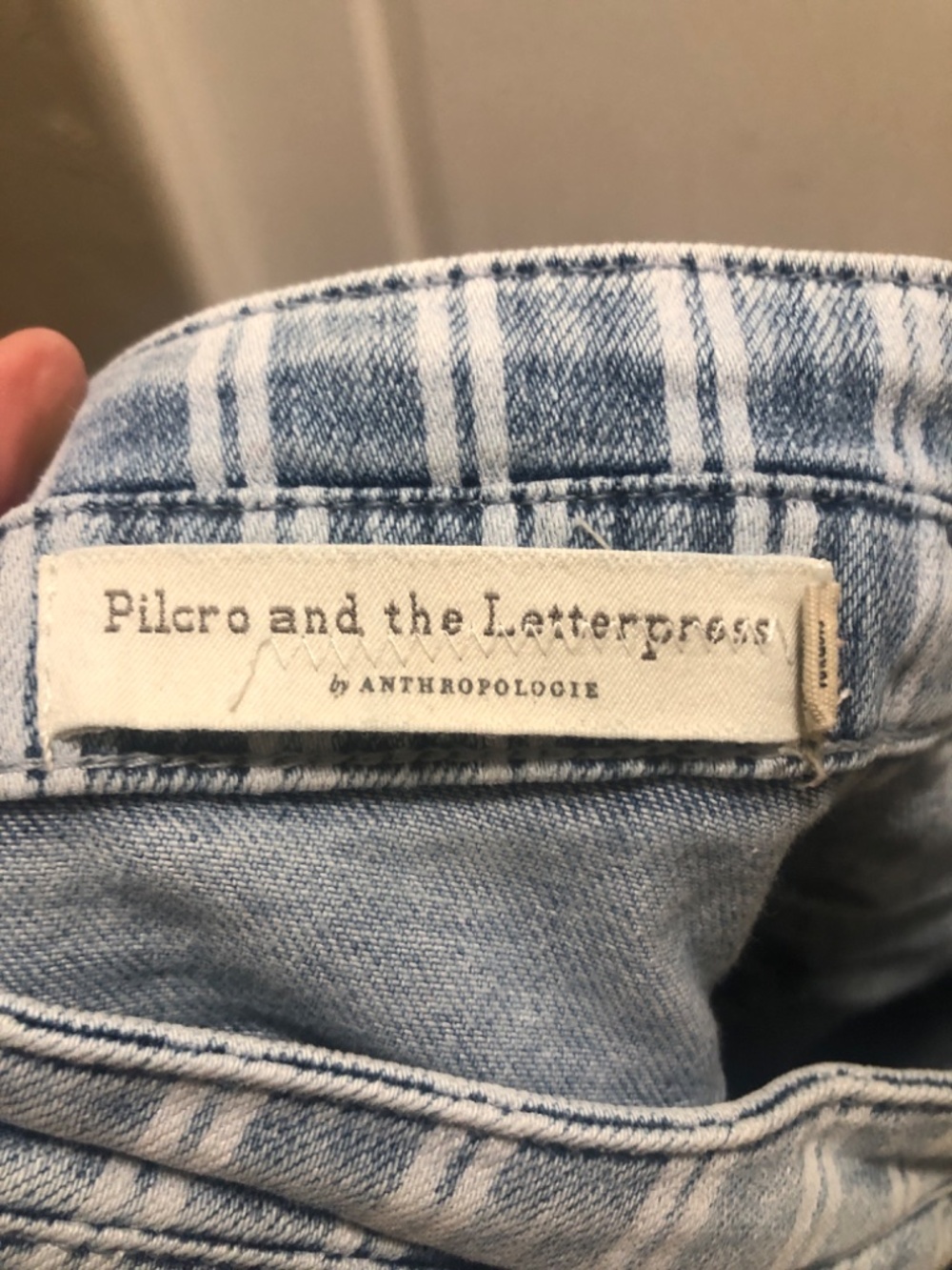 Anthropologie Size 27 Pilcro High-Rise Striped Acid Wash Slim Jeans - Picture 10 of 10